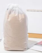 5PCS Set of Thick Frosted Transparent Drawstring Pouch Bags. Drawstring Storage Bags, A Must-Have for Travel Organization DJA1196-02 - Image 3