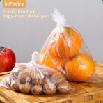 Food Storage Bags, 12'' x 20'' Plastic Produce Bag, Clear Plastic Bag for Food, Fruit, Vegetable, Refrigerator Storage, Kitchen,350 Bags/Roll (1 Rolls) - Image 7