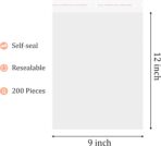 Morepack Large Self Sealing Cellophane Bags Self Adhesive,9x12 Inches Clear Resealable Cellophane Plastic Bags for Packaging Clothes, T-shirts, Pants,200 Pieces - Image 3