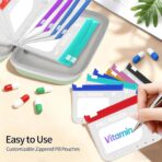 Extra Large Weekly Pill Organizer Set, Reusable Pill Bags with 14 Coded Pouches for Home and Travel, 7 Day with AM PM Large Storage Portable Medicine Pill Case for Fish Oils, Vitamins - Image 5