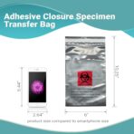 APQ Pack of 1000 Specimen Transfer Bags 6 x 10 1/4. Opaque Seal Top Bags 6 x 10.25 Printed Biohazard 2 mil. Adhesive Closure. Polyethylene Bags for Health Needs. Great for Infirmaries. - Image 5