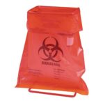 Heathrow Scientific HS10320 Biohazard Disposable Bag, 8" x 12", Red - Image 5