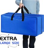 Heavy Duty Large Storage Bags, XL Blue Moving Bags for College Dorm Room Essentials, Moving Supplies Compatible with IKEA Frakta Cart, 4 Packs - Image 8