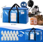 TAILI Extra Large Moving Bags, 4 Pack Blue Heavy Duty Totes For Storage with Visible Window, Wrap Around Handles, Storage Bags for Space Saving, Alternative to Moving Boxes - Image 7