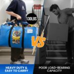 TAILI Extra Large Moving Bags, 4 Pack Blue Heavy Duty Totes For Storage with Visible Window, Wrap Around Handles, Storage Bags for Space Saving, Alternative to Moving Boxes - Image 9