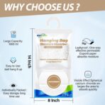 ZSZMFH 10 Pack Moisture Absorber Hanging Bags, Fragrance Free Humidity Packs, 15 OZ Dehumidifier Bags Effectively Trap Extra Moisture,Hanging Closet Dehumidifier Bags-425g/pack - Image 3