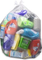 Veska 65 Gallon Clear Trash Bags, (50 Bags w/Ties) Clear Recycling Plastic Garbage Bags. 60 Gallon, 64 Gallon, 65 Gallon Trash Bags - Image 6
