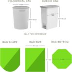 8 Gallon Trash Bags, Inwaysin Garbage Bags Compatible with Simple Human H Trash Can, Compostable 6-9 Gal 30L ( Clear Green, 100 Count (Pack of 1)) - Image 4