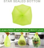 8 Gallon Trash Bags, Inwaysin Garbage Bags Compatible with Simple Human H Trash Can, Compostable 6-9 Gal 30L ( Clear Green, 100 Count (Pack of 1)) - Image 5
