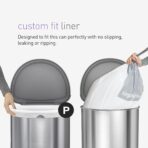 simplehuman Code P 60 Count, Dispenser Pack Custom Fit Liners, Drawstring Trash Bags, 50-60 Liter / 13-16 Gallon, White - Image 5