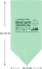 Green Earth Compostable Tall Kitchen Food Scrap Trash Bags, Superior Strength 0.9 Mil, Compost Bin Compatible, 13 Gallon, 49 Liter, 50-Count, ASTM D6400, BPI (US) & OK Compost Home (EU) Certified - Image 3