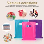 Janlaugh 300 Pcs Merchandise Bags with Die Cut Handle, 1.5 Mil 9 x 12 Inch Thick, Retail Bags, Plastic, for Shopping, Gift, Store, Customers, Boutique, Small Business(Pink Purple Teal) - Image 4