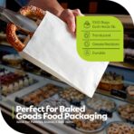 Culinware Paper Sandwich Bags, Glassine Lined Wax Paper Bag, 1000pcs, 6 x 7 x 0.75 – Food Grade Grease-Resistant Food Bags for Cookies, Pastries, Snacks, French Fries - Image 5