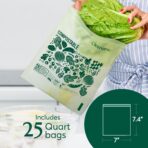 Cleanomic Compostable Zip Sandwich Bags - Leak Resistant, Gallon, Quart, Sandwich, Snack - 125 Count - Image 5