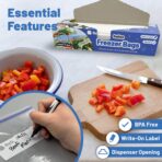 Reli. Gallon Freezer Bags (300 Count) 10.6x10.75 inch Freezer Bags 1 Gallon | Double Zipper Large Size | Press to Seal, Write on Label (1Gal) - Image 5