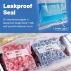 Reli. Gallon Freezer Bags (300 Count) 10.6x10.75 inch Freezer Bags 1 Gallon | Double Zipper Large Size | Press to Seal, Write on Label (1Gal) - Image 6