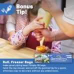 Reli. Gallon Freezer Bags (300 Count) 10.6x10.75 inch Freezer Bags 1 Gallon | Double Zipper Large Size | Press to Seal, Write on Label (1Gal) - Image 7