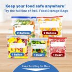 Reli. Gallon Freezer Bags (300 Count) 10.6x10.75 inch Freezer Bags 1 Gallon | Double Zipper Large Size | Press to Seal, Write on Label (1Gal) - Image 8