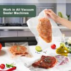 Vacuum Sealer Bags for Food - 200 Quart 8'' x 12'' Pre-Cut Food Saver Bags Quart Size, Heavy Duty Vacuum Bags for Food, BPA Free Vacuum Seal Bags for Freezer Storage, Seal a Meal or Sous Vide - Image 7