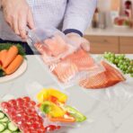 Vacuum Sealer Bags for Food - 200 Quart 8'' x 12'' Pre-Cut Food Saver Bags Quart Size, Heavy Duty Vacuum Bags for Food, BPA Free Vacuum Seal Bags for Freezer Storage, Seal a Meal or Sous Vide - Image 8