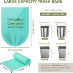 AYOTEE Compostable Trash Bags 13 Gallon Tall Kitchen, 45 Count Biodegradable Trash Bags 13 Gallon Garbage Bag, Large Compost Bag for Kitchen Bathroom Home Office - Image 4