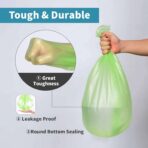 Biodegradable Trash Bags - 13 Gallon Durable Garbage Bag, Pack of 60, Perfect for Tall Trash Cans Green Thicken Recycling Bin Bags for Kitchen, Bathroom, Camping, Office, Car - Image 5