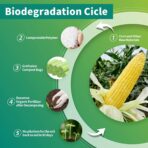 Biodegradable Trash Bags - 13 Gallon Durable Garbage Bag, Pack of 60, Perfect for Tall Trash Cans Green Thicken Recycling Bin Bags for Kitchen, Bathroom, Camping, Office, Car - Image 6