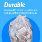 Reli. SuperValue 33 Gallon Trash Bags | 125 Count | Made in USA | Heavy Duty | Clear Multi-Use Garbage Bags - Image 4