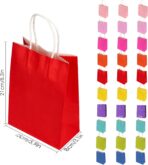 30 Pcs Paper Party Bags 10 Colors Gift Bag Kraft Paper Bags with Handles, Thick Kraft Bags for Party Candy, Cookie, Celebrations, Baby Shower, Birthday(21 x 15 x 8 cm) - Image 3