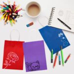 30 Pcs Paper Party Bags 10 Colors Gift Bag Kraft Paper Bags with Handles, Thick Kraft Bags for Party Candy, Cookie, Celebrations, Baby Shower, Birthday(21 x 15 x 8 cm) - Image 5