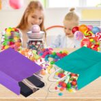 30 Pcs Paper Party Bags 10 Colors Gift Bag Kraft Paper Bags with Handles, Thick Kraft Bags for Party Candy, Cookie, Celebrations, Baby Shower, Birthday(21 x 15 x 8 cm) - Image 7