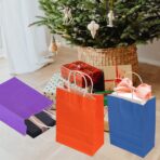 30 Pcs Paper Party Bags 10 Colors Gift Bag Kraft Paper Bags with Handles, Thick Kraft Bags for Party Candy, Cookie, Celebrations, Baby Shower, Birthday(21 x 15 x 8 cm) - Image 8