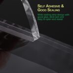 Nobranded 100pcs Self Seal Cello Cellophane Bags Resealable Poly Bags 2.8 mils clear(Self seal) 7x10 Inch (Pack of 100) - Image 4