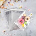Nobranded 100pcs Self Seal Cello Cellophane Bags Resealable Poly Bags 2.8 mils clear(Self seal) 7x10 Inch (Pack of 100) - Image 8