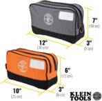 Klein Tools Tool Pouch, Dual Compartments, Heavy-Duty Tool Bag Organizer, Multipurpose Bag - Image 4