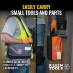 Klein Tools Tool Pouch, Dual Compartments, Heavy-Duty Tool Bag Organizer, Multipurpose Bag - Image 5