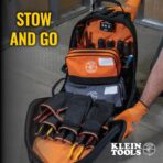 Klein Tools Tool Pouch, Dual Compartments, Heavy-Duty Tool Bag Organizer, Multipurpose Bag - Image 6