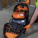 Klein Tools Tool Pouch, Dual Compartments, Heavy-Duty Tool Bag Organizer, Multipurpose Bag - Image 8