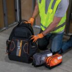 Klein Tools Tool Pouch, Dual Compartments, Heavy-Duty Tool Bag Organizer, Multipurpose Bag - Image 9