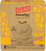 Glad ForceFlex Tall Kitchen Trash Bags, 13 Gallon, Gain Lemon Zest, 110 Count (Package May Vary) - Image 11