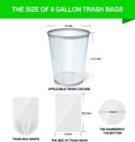 FORID Clear Medium Garbage Bags – 8 Gallon Plastic Trash Bags 30 Liter Wastebasket Bin Liners 220 Count for Bathroom Bedroom Office Trash Can - Image 7
