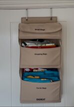 3 in 1 Plastic Bag Holder – Separate Plastic Bags, Reusable Bags & Grocery Bags – Over-the-Door or Wall-Mount Storage Organizer - Image 5