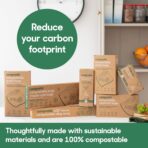 Compostic Home Compostable Resealable Snack Size Bags, Microwave & Freezer Safe, Organic Food Storage Container, 90 Count + 10 Bonus Bags - Image 10