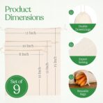 Greenmile Organic Cotton Reusable Produce Muslin Bags - Image 4