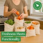Greenmile Organic Cotton Reusable Produce Muslin Bags - Image 5