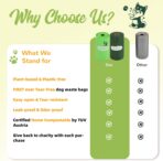 Tear-Free Biodegradable Dog Poop Bags, 240 Compostable Pet Waste Bags Rolls, Plant-Based & Plastic-Free, Extra Thick Leakproof, Unscented, ASTM D6400 & EN 13432 Compliant,Light Green - Image 3