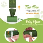 Tear-Free Biodegradable Dog Poop Bags, 240 Compostable Pet Waste Bags Rolls, Plant-Based & Plastic-Free, Extra Thick Leakproof, Unscented, ASTM D6400 & EN 13432 Compliant,Light Green - Image 4