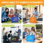Custom Reusable Grocery Bags with Logo & Text Printing 10/50/100PACK- Eco-Friendly Promotional Tote Bags for Businesses, Bulk Orders, Events, Retail (Durable/Washable/Multi-Use) - Image 7
