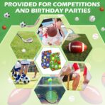 Outus 30 Pcs Sports Goodie Bags Sports Party Favors Soccer Baseball Football Basketball Themed Treat Candy Paper Gift Bags for Birthday Baby Shower Party Supplies Decoration, 9.45 x 5.12 x 3.15 Inches - Image 4