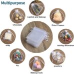 50Pcs White Organza Bags 3x4 Inch, Small Sheer Wedding Party Favor Bags with Drawstring, Mesh Jewelry Gift Bags Christmas Candy Pouches - Image 7